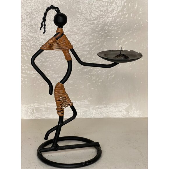 Vintage 1960's Pair of Laurids Lonborg Figure Dancing Candle Holders 9in & 12in - Picture 5 of 13